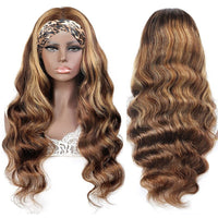 Perismoda Headband Wigs P4/27 Highlight Color Body Wave Human Hair Wig 150% Beginner Friendly