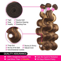 Highlight P4/27 Body Wave 4 Bundles With 13x4 Transparent Lace Frontal100% Real Human Hair - Perismoda Hair