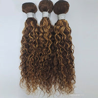 Highlight P4/27 Water Wave 3 Bundles With 4X4 Lace Closure 100% Virgin Human Hair - Perismoda Hair