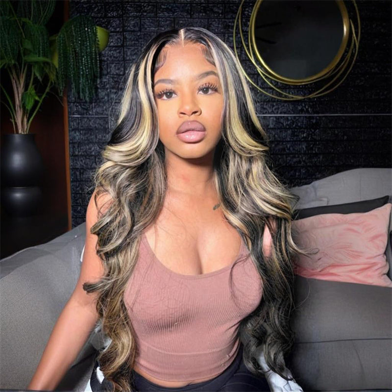 Perismoda P1b/27 Human Hair Wigs Body Wave 13x4 HD Lace Front Wigs for Women