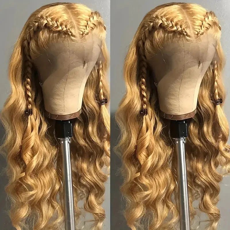 Honey Blonde Wig Human Hair Pre Plucked 13x6 Lace Front Wigs Body Wave Wigs Human Hair With Baby Hair - Perismoda Hair