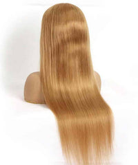 Perismoda Honey Blonde 27/613 Straight 7x5 Glueless Pre-Bleached Pre-Plucked Human Hair Wig