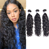 Indian Virgin Hair Water Wave 3 Bundles Natural Black - Perismoda Hair