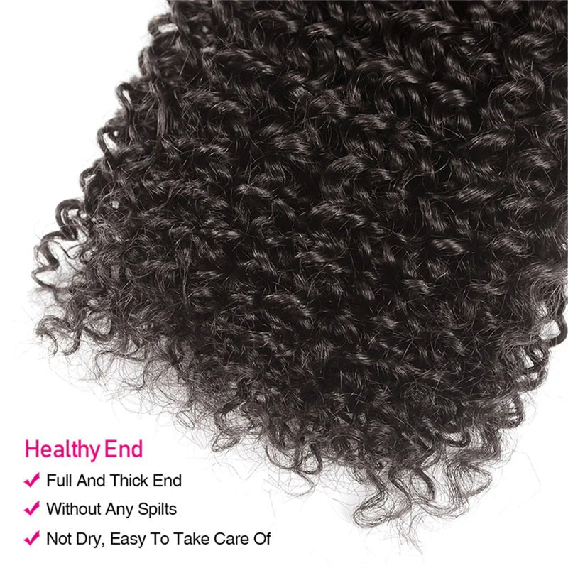 Kinky Curly Hair 4 Bundles With 4x4 Lace Closure Virgin Human Hair - Perismoda Hair