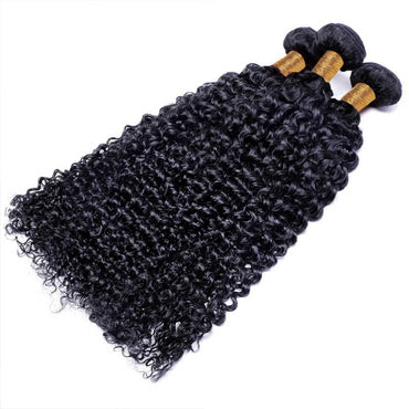 Kinky Curly Remy Virgin Human Hair 3 Bundles With 4X4 Lace Closure - Perismoda Hair