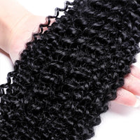 Kinky Curly Remy Virgin Human Hair 3 Bundles With 4X4 Lace Closure - Perismoda Hair