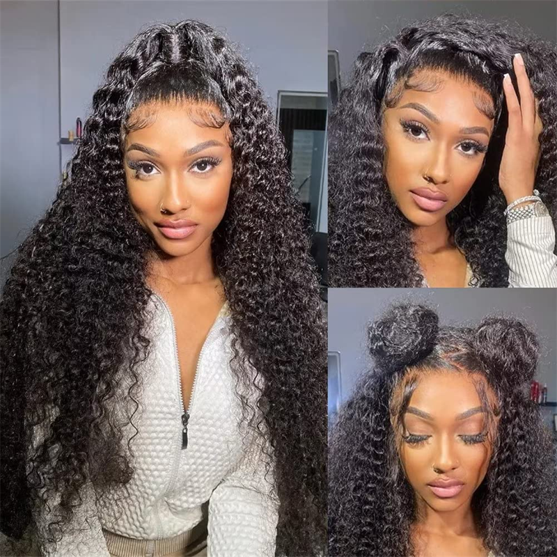Perismoda Wear Go 13x6 Full Front Glueless Wig Kinky Curly HD Lace Wig With Elastic Drawstring