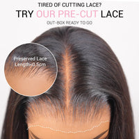 Perismoda 13x4 Lace Front Wig Natural Wave 300% Density Human Hair Wigs Pre Plucked