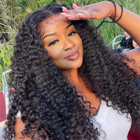 Perismoda 3 In 1 Half Wig Burmese Curly Glueless Flexi-Fit Drawstring Human Hair Wigs