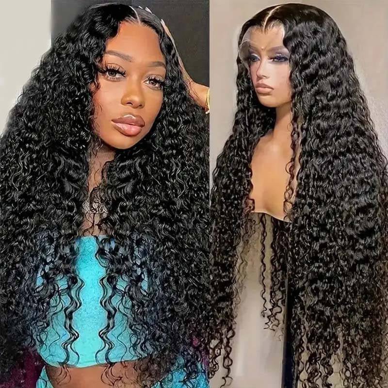 Perismoda 13x6 Lace Frontal Wig Human Hair Deep Wave HD Transpaent Lace Wigs Pre Plucked Hairline 250% Density