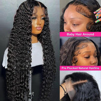 Perismoda 13x6 Lace Frontal Wig Human Hair Deep Wave HD Transpaent Lace Wigs Pre Plucked Hairline 250% Density