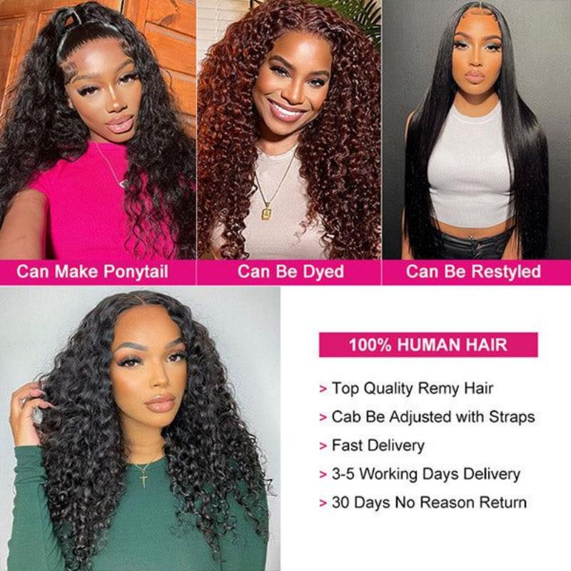 Perismoda 13x6 Lace Frontal Wig Human Hair Deep Wave HD Transpaent Lace Wigs Pre Plucked Hairline 250% Density