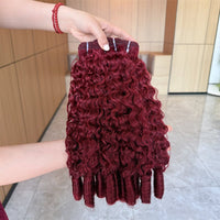 Lemoda 99J Burgundy Burmese Curly Hair Bundles 100% Original Virgin Hair Extensions - Lemoda Hair