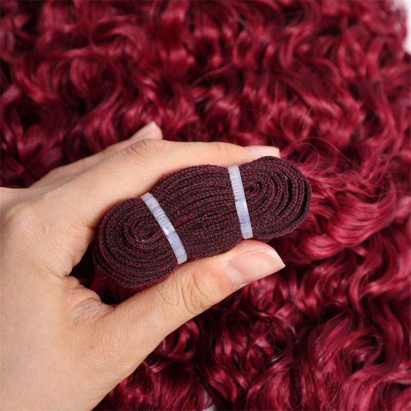 Lemoda 99J Burgundy Burmese Curly Hair Bundles 100% Original Virgin Hair Extensions - Lemoda Hair