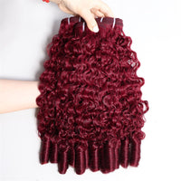 Lemoda 99J Burgundy Burmese Curly Hair Bundles 100% Original Virgin Hair Extensions - Lemoda Hair