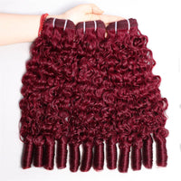 Lemoda 99J Burgundy Burmese Curly Hair Bundles 100% Original Virgin Hair Extensions - Lemoda Hair