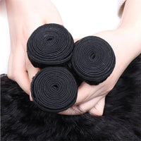 Lemoda Kinky Straight 3 Bundles With 4x4 Lace Closure 100% Virgin Human Hair - Lemoda Hair