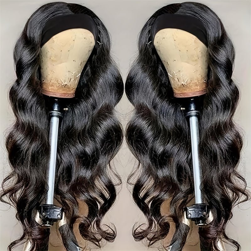 Lomoda Body Wave Headband Scarf Wigs Glueless Human Hair No Lace Wig - Perismoda Hair