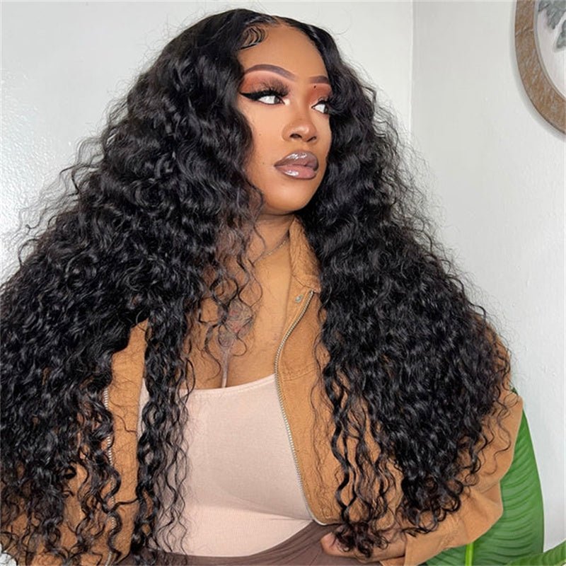 Lomoda Wet & Wavy 5x5 Lace Closure Wigs Water Wave Skinlike HD Transparent Glueless Wigs Pre Cut Lace - Perismoda Hair
