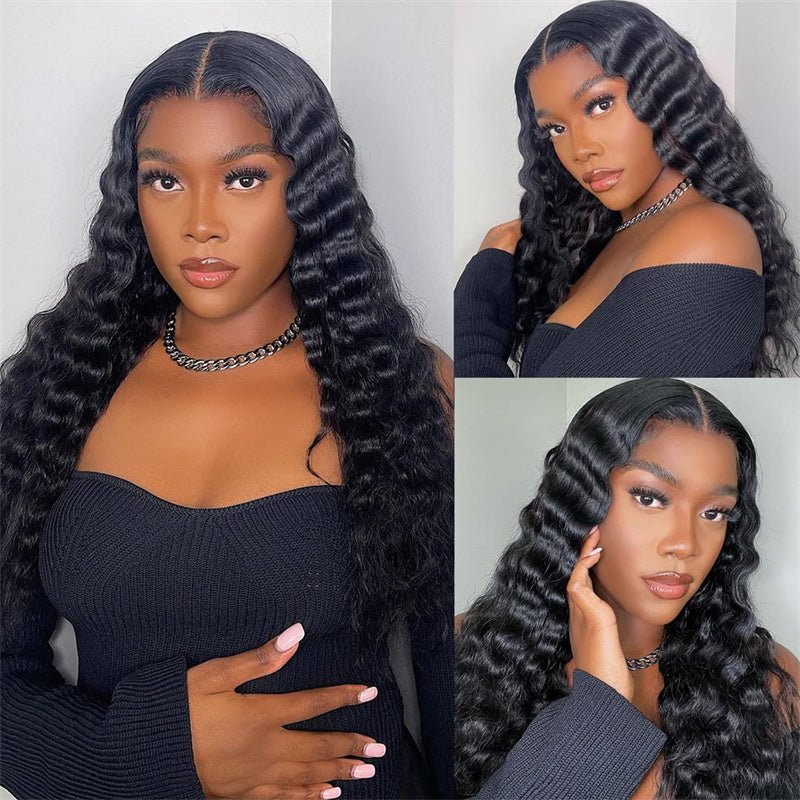 Loose Deep Wave Bundles Brazilian Hair 3 Bundles with 4x4 Lace Closure - Perismoda Hair