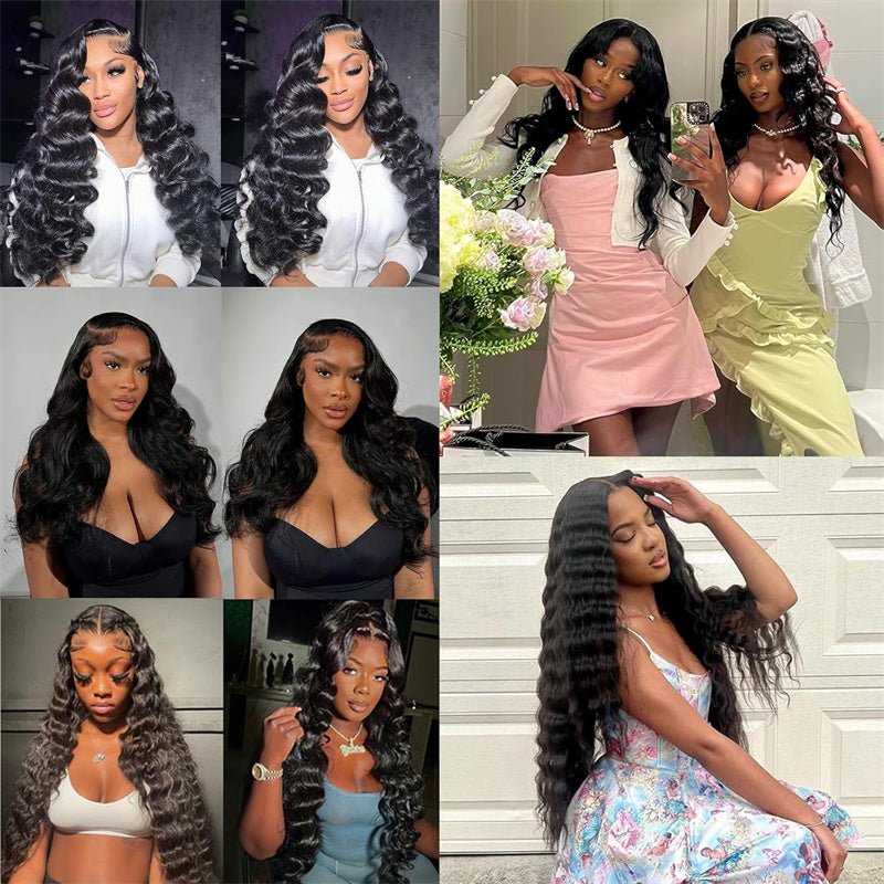 Loose Deep Wave Bundles Brazilian Hair 3 Bundles with 4x4 Lace Closure - Perismoda Hair