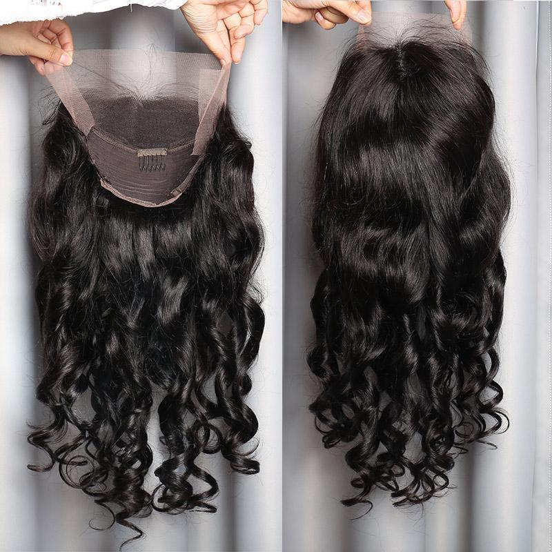 Loose Wave 13X4 Transparent Lace Front Wigs Indian Remy Human Hair Lace Wigs 180% Density - Perismoda Hair