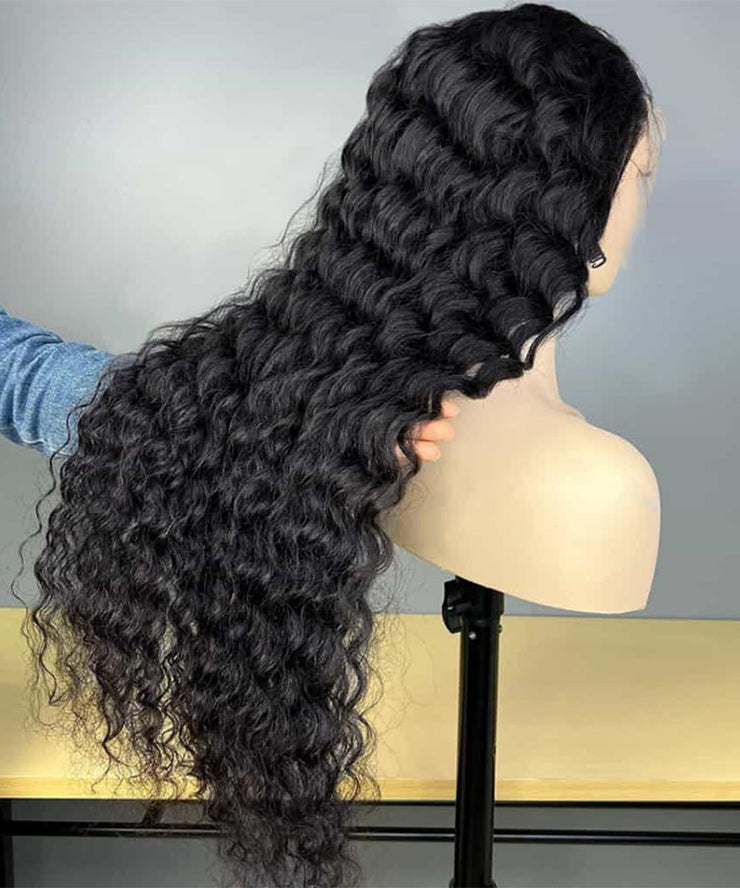 Perismoda Loose Deep Wave Lace Wig 13x6 HD Lace Frontal Wigs Human Hair