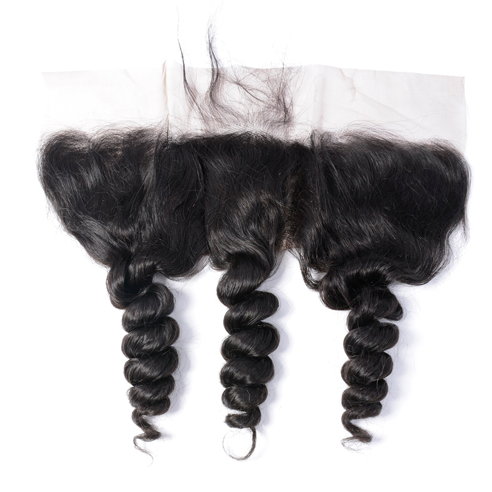 Perismoda Loose Wave Ear to Ear Lace Frontal Closure 13x4 HD Lace Frontal Human Hair With Baby Hair