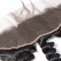 Perismoda Loose Wave Ear to Ear Lace Frontal Closure 13x4 HD Lace Frontal Human Hair With Baby Hair