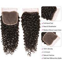 Malaysian Curly Wave Hair 3 Bundles With 4x4 Closure - Perismoda Hair