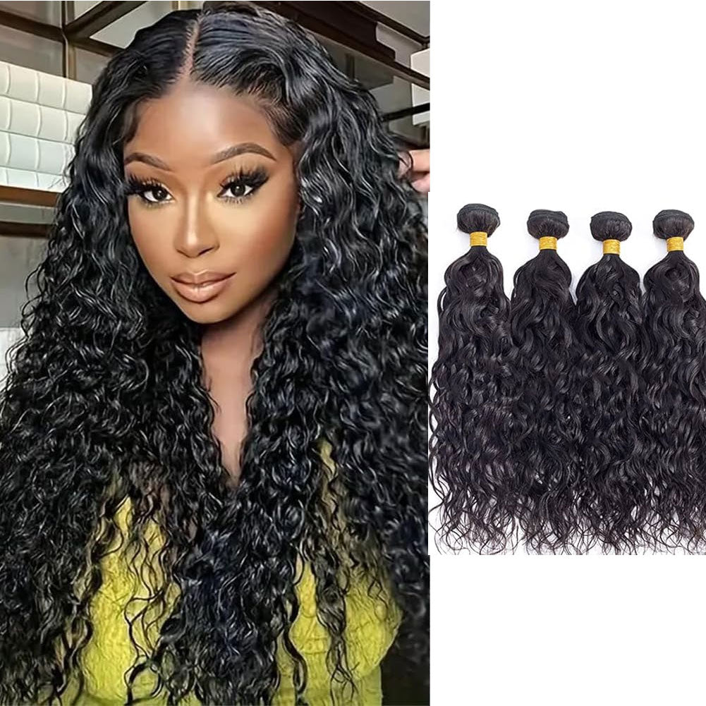 Malaysian Water Wave Human Hair 4 Bundles Remy Hair Extensions - Perismoda Hair