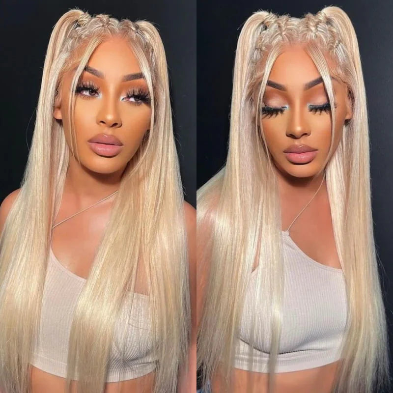 Perismoda 613 Blonde Hair Silky Straight 13x6 Lace Frontal Wigs Human Hair