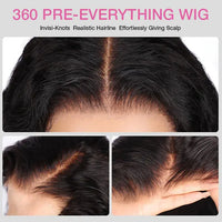 Perismoda Water Wave 360 Lace Frontal Wig Pre-Bleached & Pre-Cut Brown Balayage with Invisi Strap Adjustable Fit