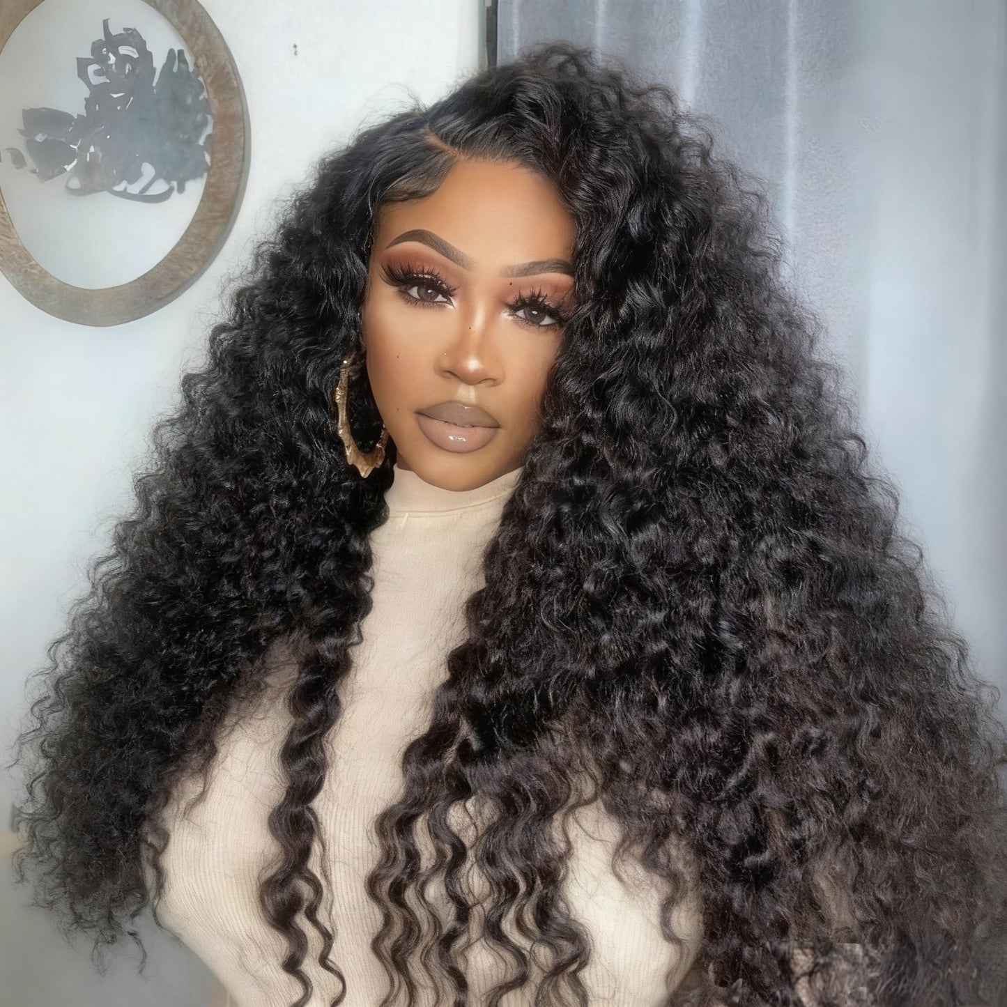 Perismoda 13x4 Lace Front Wig Natural Wave 300% Density Human Hair Wigs Pre Plucked