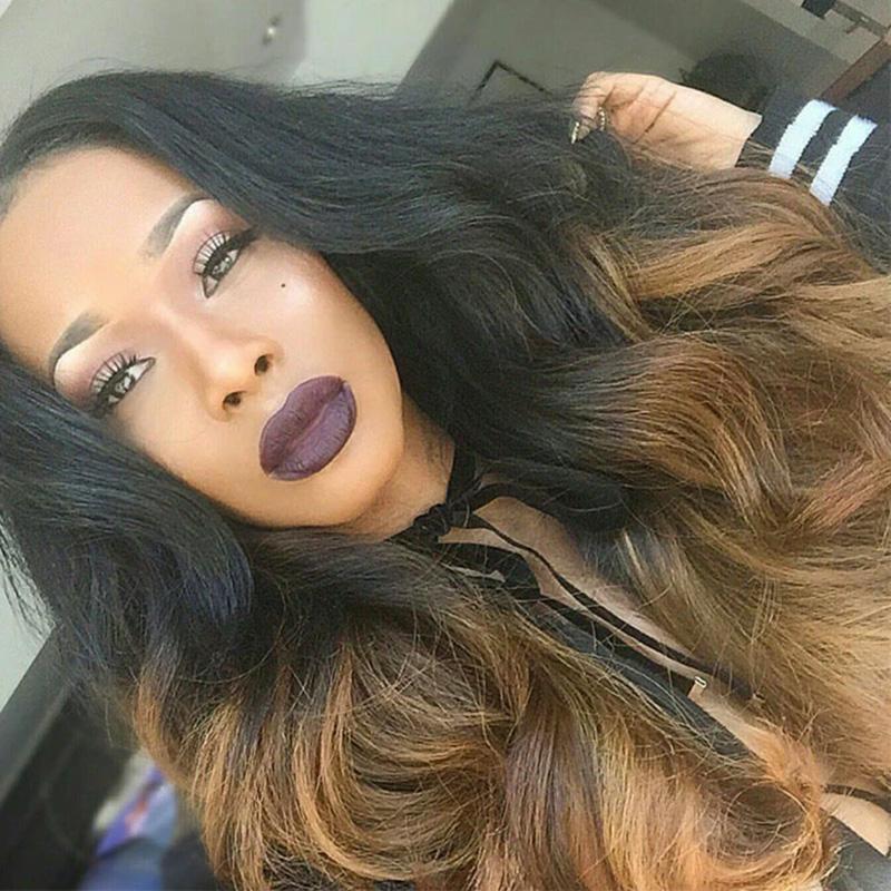 Ombre 1b/4/27 3 Tones Body Wave 3 Bundles with 4X4 lace Closure 100% Real Human Hair - Perismoda Hair