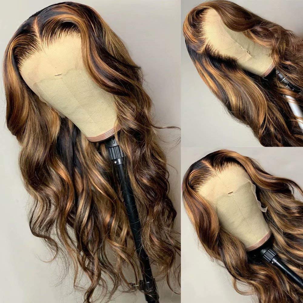 P4/27 Highlight Body Wave 4 Bundles With 4x4 Lace Closure 100% Human Hair - Perismoda Hair