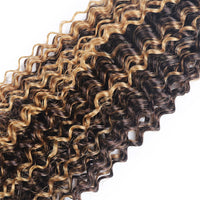 P4/27 Highlight Kinky Curly 3 Bundles With 4X4 Lace Closure 100% Human Hair - Perismoda Hair