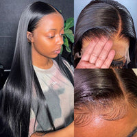 Perismoda 13x4 Lace Frontal Wigs Human Hair Straight Hair HD Transparent Lace Front Wigs for Women