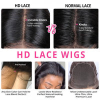 Perismoda 13x4 Lace Frontal Wigs Human Hair Straight Hair HD Transparent Lace Front Wigs for Women
