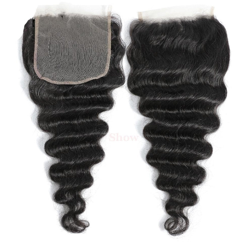 Peruvian Human Hair Virgin Loose Deep Wave 4 Bundles With 4x4 Lace Closure - Perismoda Hair