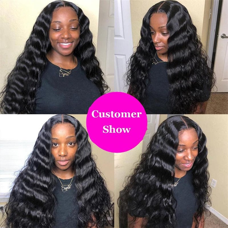 Peruvian Human Hair Virgin Loose Deep Wave 4 Bundles With 4x4 Lace Closure - Perismoda Hair