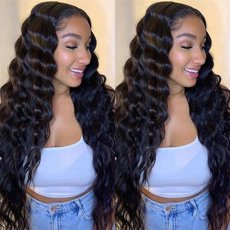 Peruvian Human Hair Virgin Loose Deep Wave 4 Bundles With 4x4 Lace Closure - Perismoda Hair