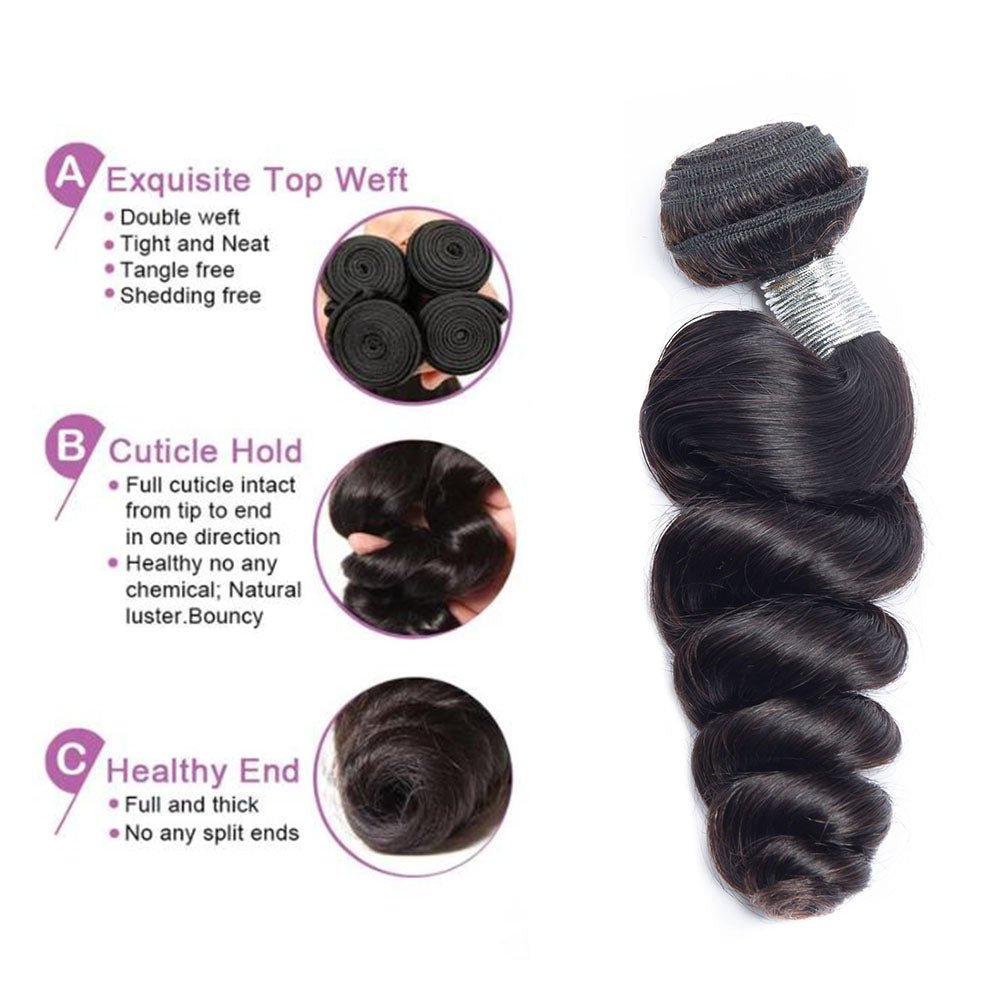 Peruvian Loose Wave 4 Bundles/pack Virgin Hair Extension - Perismoda Hair