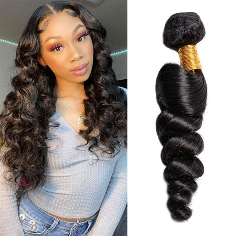 Peruvian Loose Wave Hair Extension 1 Bundle Natural Color - Perismoda Hair