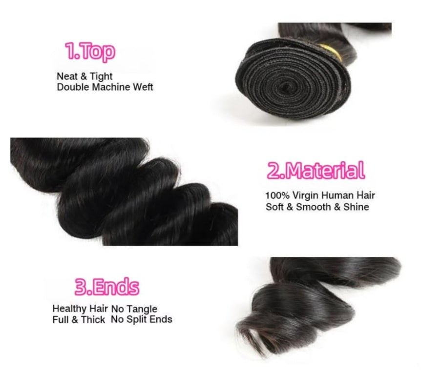 Peruvian Loose Wave Hair Extension 1 Bundle Natural Color - Perismoda Hair