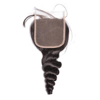 Peruvian Loose Wave Virgin Human Hair 3 Bundles With 4x4 Lace Closure - Perismoda Hair