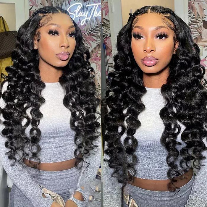 Peruvian Loose Wave Virgin Human Hair 3 Bundles With 4x4 Lace Closure - Perismoda Hair