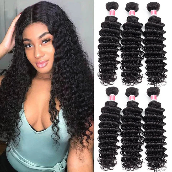 Peruvian Virgin Human Hair Deep Wave 3 Bundles - Perismoda Hair