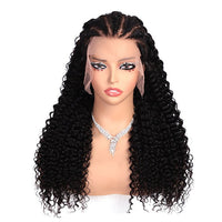 Pre Braided Curly Wig 13x6 Full HD Lace Frontal Wigs With Pre Bleached Knots - Perismoda Hair