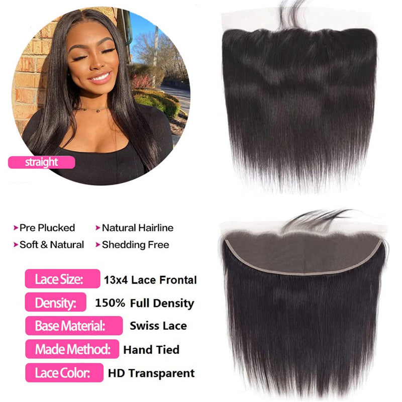 Perismoda 13x4 Ear to Ear HD Lace Frontal Straight Hair Lace Frontal Closure With Baby Hair
